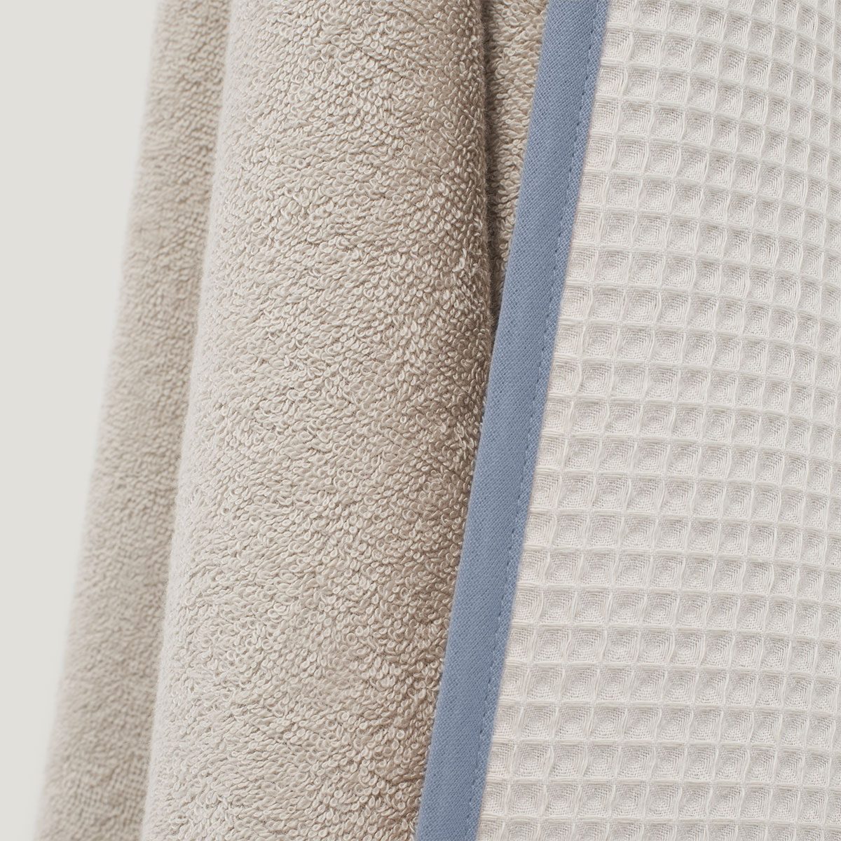 DRIP hooded towel detail dusty blue