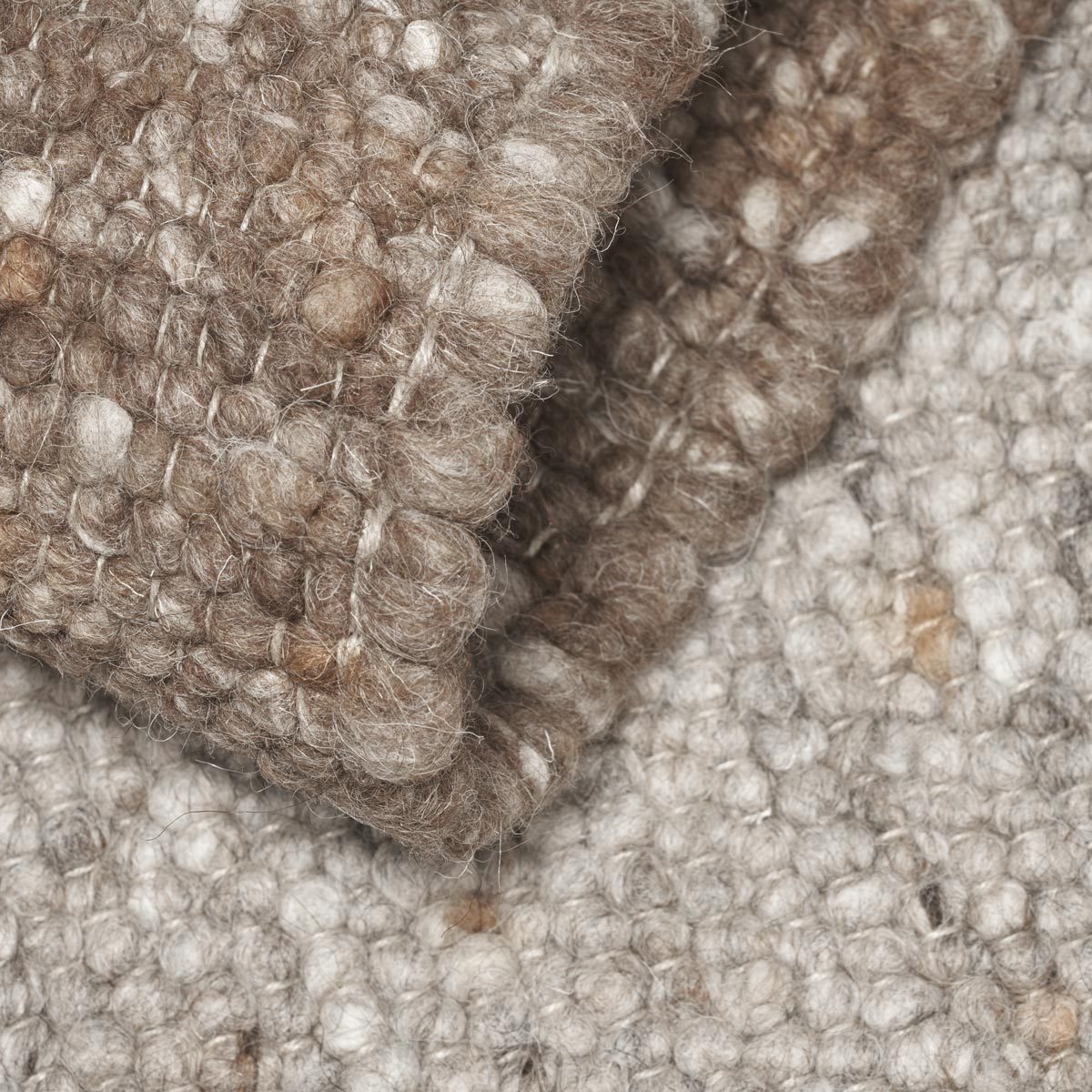 ONN felted wool rug multi brown and multi grey