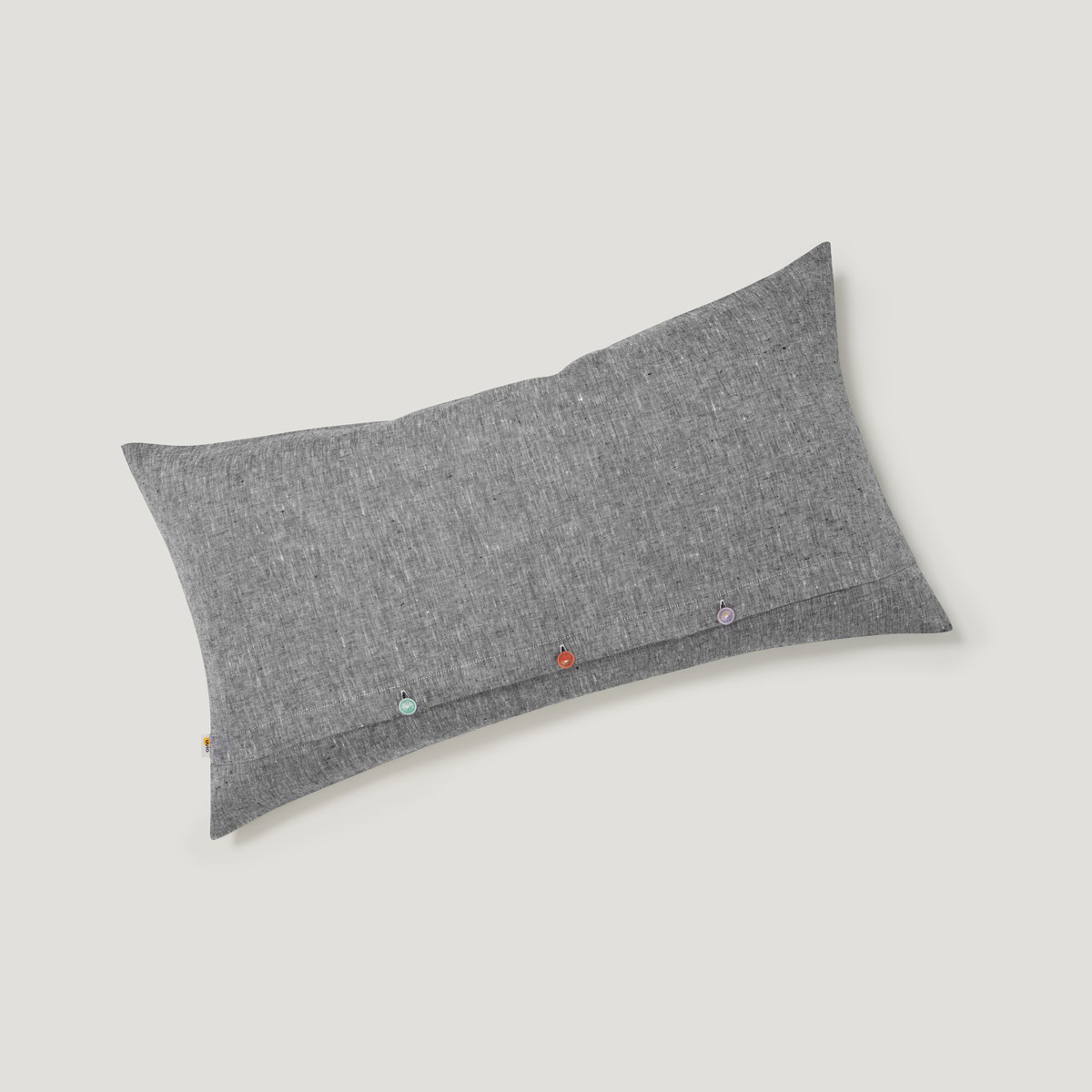 INN linen cushion cover black