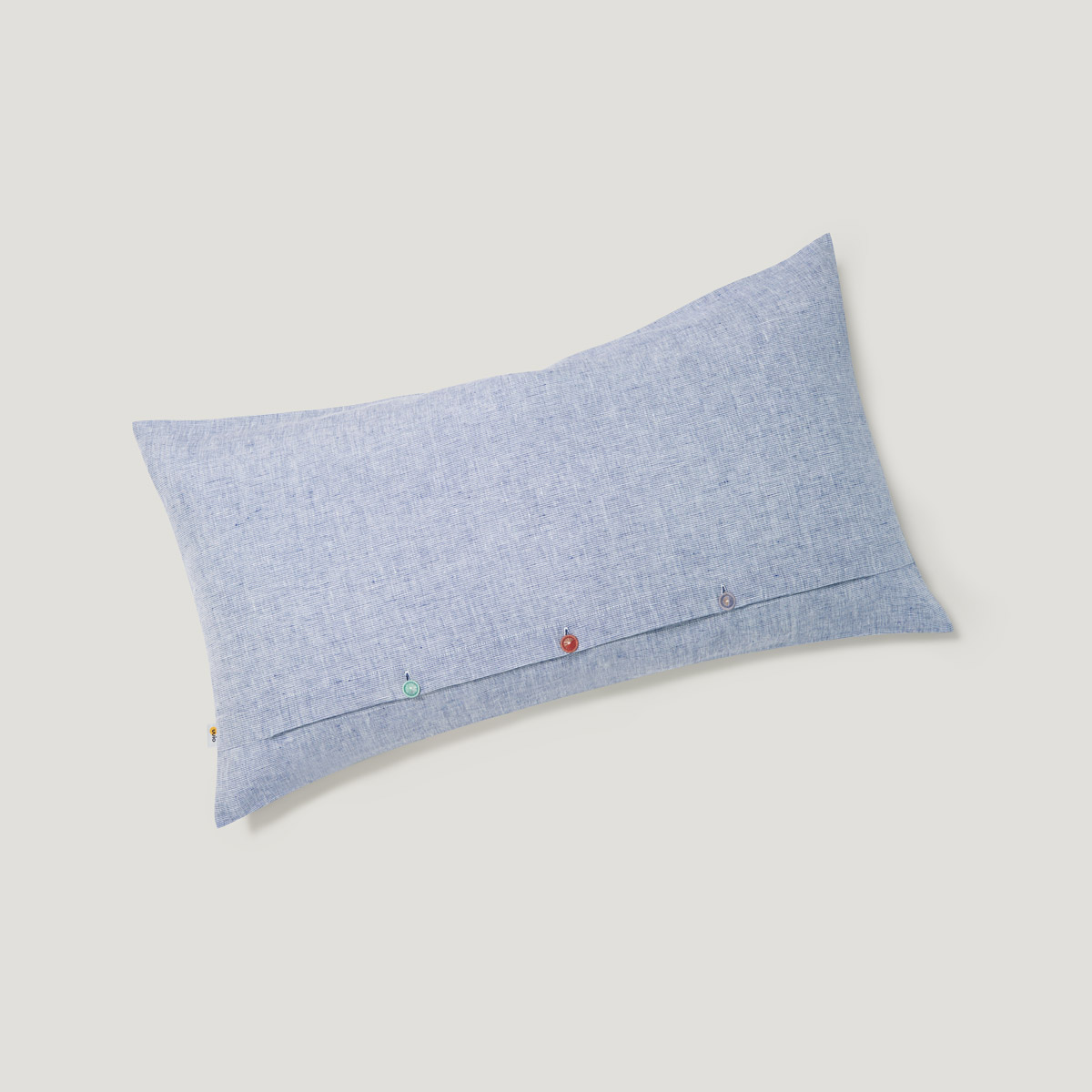 INN linen cushion cover blue