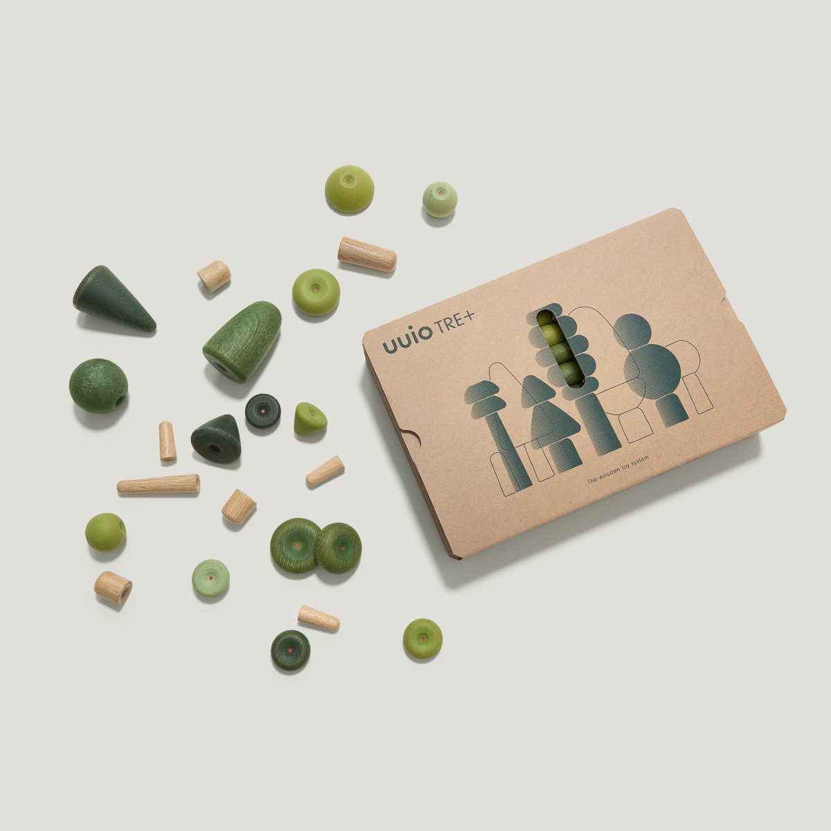 TRE+ wooden toy packaging