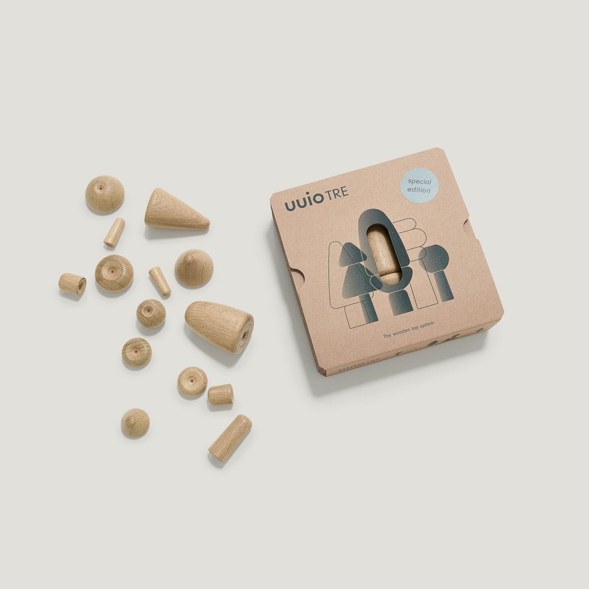 TRE special edition wooden toy packaging