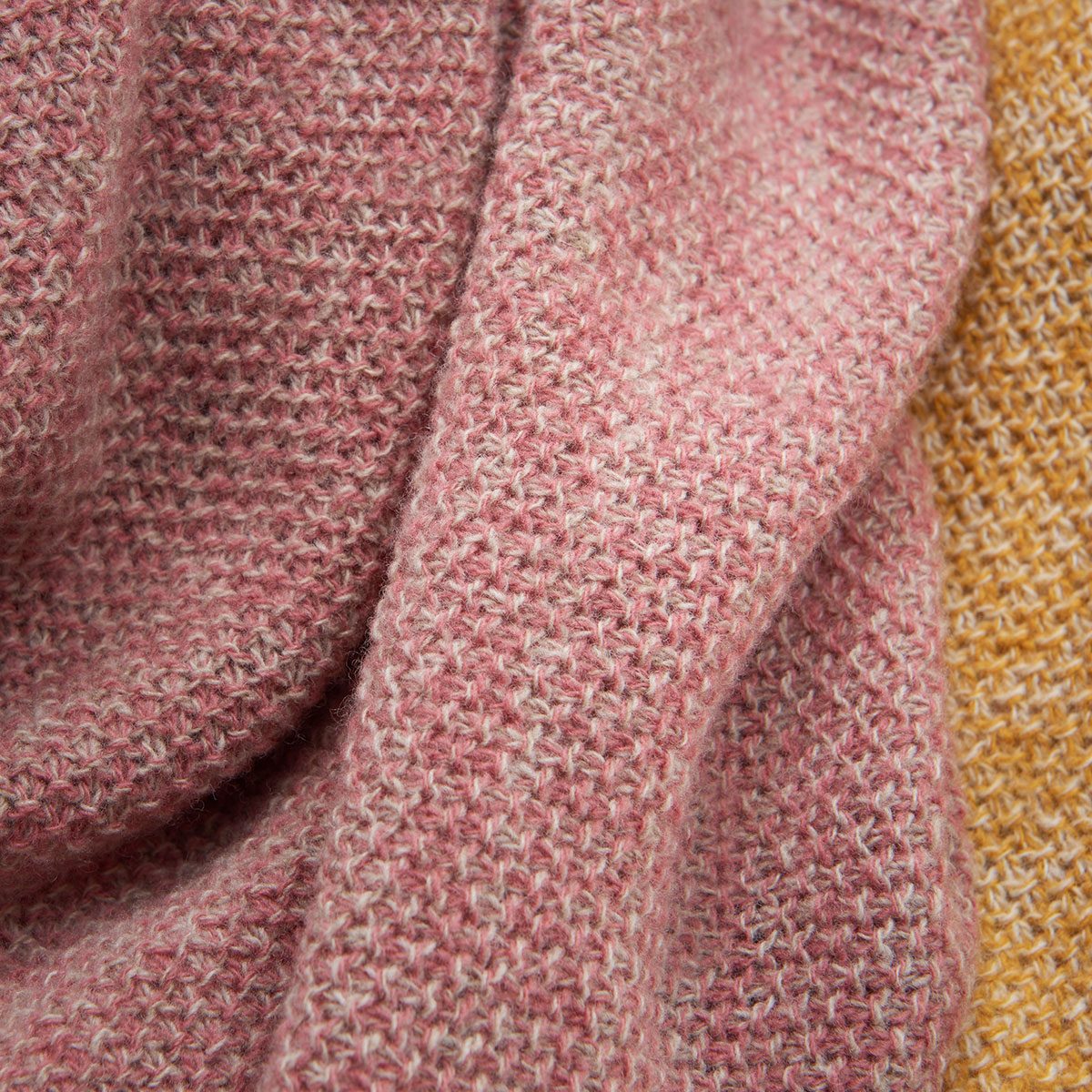 WOL wool blankets in dusty rose and amber